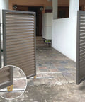 Outdoor gate with 4 Pack Sliding Gate Wheels With 2.5 Inch V Groove Caster And 360 Degree Rotational Stem For Foldable Sliding Gates