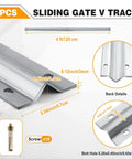12 Ft V Track Galvanized Inverted V Track With Hardware Kit For Sliding Gates And Doors Heavy Duty Rail for gates and doors