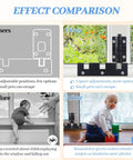 Effect comparison showing Sliding Glass Door Lock Set For Child Safety And Extra Security, preventing child access.