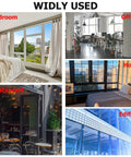 Collage of a sliding glass door handle used in a bedroom, office, restaurant, hotel, and edifice settings.