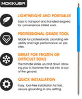 Heavy Duty Sliding Grounding Rod For Electronic Locating Equipment with smart sliding handle, infographic highlighting features
