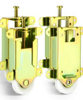 Four Pcs Sliding Mirror Closet Door Rollers Replacement Kit With Metal Wardrobe Door Wheels Nylon Concave Ball Bearing