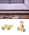 Sliding Patio Door Tandem Roller Replacement,1-1/4 Inch Steel Ball Wheel Bearing shown with sliding door frame
