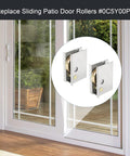 Patio Door Rollers Replacement For P Ella Sliding Doors After 1992 Pack Of 2 1 1/2 Inch Steel Ball Bearing Adjustable Height