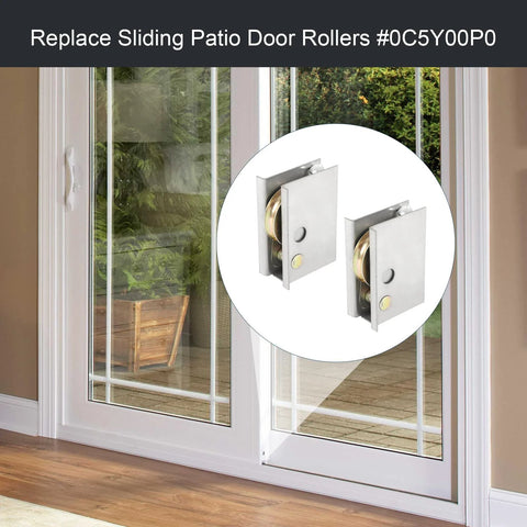 Patio Door Rollers Replacement For P Ella Sliding Doors After 1992 Pack Of 2 1 1/2 Inch Steel Ball Bearing Adjustable Height