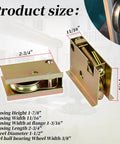 Sliding Patio Door Rollers Compatible With Aluminum Doors Made After 1992 1996, 1-1/2 Inch Steel Ball Wheel Bearing, Adjustable Roller Height, Set Of Two Rollers For Smooth Glide And Quiet Operation, Durable Replacement Part