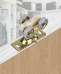 Sliding Pocket Door Hardware Kit, Sliding Door Top Hanger Rollers Wheels for 1-3/8 Inch Thick Doors, Johnson Part 1125 & 1500 close-up