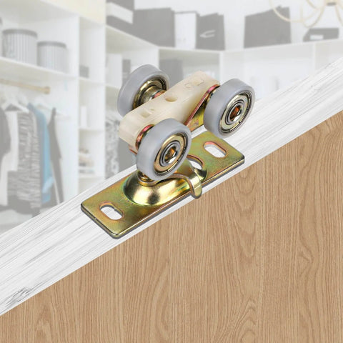 Sliding Pocket Door Hardware Kit, Sliding Door Top Hanger Rollers Wheels for 1-3/8 Inch Thick Doors, Johnson Part 1125 & 1500 close-up