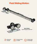 Hardware kit for Sliding Pocket Door 30 X 80 With 5 Lite Frosted Glass And Hardware Kit Solid Wood And MDF Slab Waterproof Surface