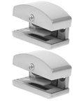 Adjustable Sliding Shower Door Bottom Guide 2 Pack Glass Door Stopper For Bathroom Track Hardware Anti Swing Limiter To Prevent Door Swing And Ensure Smooth Safe Operation Of Glass Shower Doors, Featuring Two Metal Guides with Screws