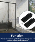 Universal 1/2 Inch Wide Sliding Shower Door Bottom Guide Kit 3 Inch Long With Screws Replacement Shower Door Parts For Glass Sliding Doors And Tub Enclosures 2 Pack Durable Easy Install Hardware.