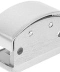 Close-up of adjustable sliding shower door bottom guide 2 pack glass door stopper for bathroom track hardware anti swing limiter