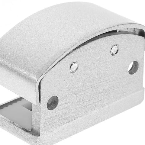 Close-up of adjustable sliding shower door bottom guide 2 pack glass door stopper for bathroom track hardware anti swing limiter