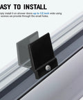 Sliding Shower Door Bottom Guide For Glass Top Hung Sliding Doors, One Half Inch Wide Track Guide With Divider Glides