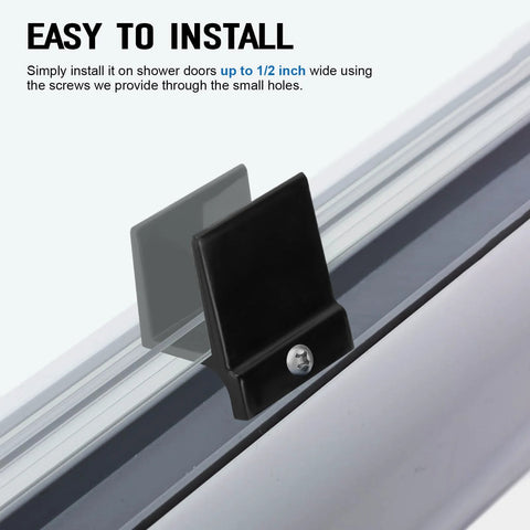 Sliding Shower Door Bottom Guide For Glass Top Hung Sliding Doors, One Half Inch Wide Track Guide With Divider Glides