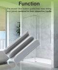 Sliding Shower Door Bottom Track Two Pack Gray Half Inch Channel Fits Glass Doors Up To Seven Sixteenths Inch Thick Precise Size Design