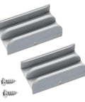 Sliding Shower Door Bottom Track Two Pack Gray Half Inch Channel Fits Glass Doors Up To Seven Sixteenths Inch Thick Precise Size Design