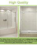 Sliding Shower Door Bottom Track Two Pack Gray Half Inch Channel Fits Glass Doors Up To Seven Sixteenths Inch Thick Precise Size Design