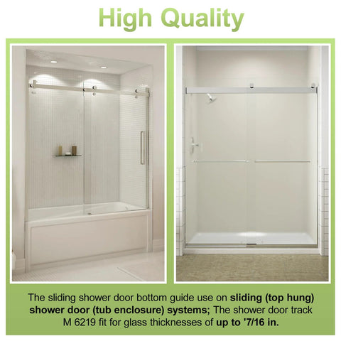 Sliding Shower Door Bottom Track Two Pack Gray Half Inch Channel Fits Glass Doors Up To Seven Sixteenths Inch Thick Precise Size Design