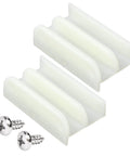 Sliding Shower Door Bottom Track (Top-Hung Shower Door Track), Suitable for 7/16-inch Thick Glass, 1/2-inch Channels, Glass Shower Door Plastic Track M6219 (2 Pack) with screws