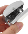 Close-up of Adjustable Sliding Shower Door Bottom Guide 2 Pack Glass Door Stopper for Bathroom Track Hardware Anti Swing Limiter