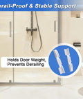 2 Pack Sliding Shower Door Bottom Guide Tracks White Nylon Sill Replacement for Glass Sliding Shower Doors in bathroom