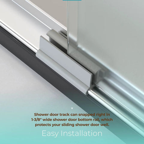 Sliding Shower Door Bottom Guide For Glass Sliding Doors Three Inches Long By One And Three Eighths Inches Wide Grey PVC Track Guide For Shower Doors Tub Glass Durable Corrosion Resistant Construction For Long Lasting Performance One Pack