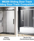 Sliding Shower Door Bottom Track With One Half Inch Channel Black Finish For Glass Doors Up To Seven Sixteenth Inch Thick Durable Replacement Rail Pack Of Two Easy To Install And Reliable Seal Sturdy Black Finish Resists Scratches And Corrosion installed in bathroom