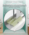 Sliding Shower Door Bottom Guide With Half Inch Channel For Top Hung Tub Enclosure Doors, Glass Shower Door Track Guide