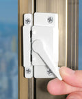Two Piece Sliding Window Lock Cam Sash Lock For Double Sliding Windows Vinyl Sash Lock And Keeper Replacement installed on window