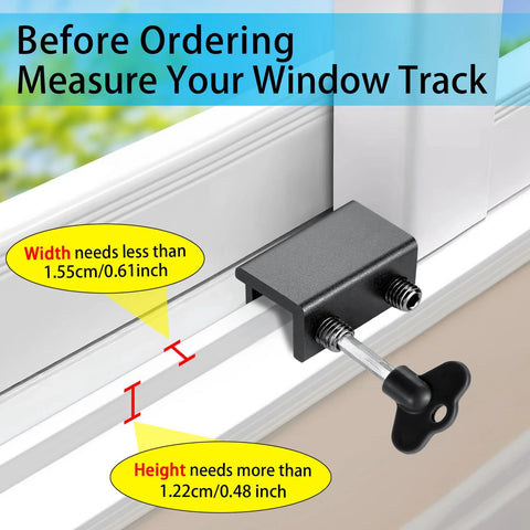 4 Pack Sliding Window Locks with Key for Vertical and Horizontal Sliding Windows and Doors Easy to Install Adjustable Security