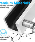 Close-up of heavy-duty extruded aluminum alloy used in Four Sets Sliding Window Locks With Key for enhanced security and durability.