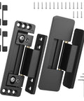 Slim Concealed Hidden Door Hinges 2Pack Heavy Duty Adjustable Invisible Hinge Kit for Secret Doors with screws and tools
