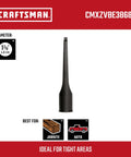 Slim 1-7/8 in crevice tool attachment for wet/dry vacuums, ideal for car interiors, furniture, and workshop corners.