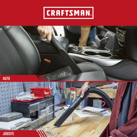 Image of slim 1-7/8 in crevice tool attachment for wet/dry vacuums, cleaning car interior and workshop debris effectively.