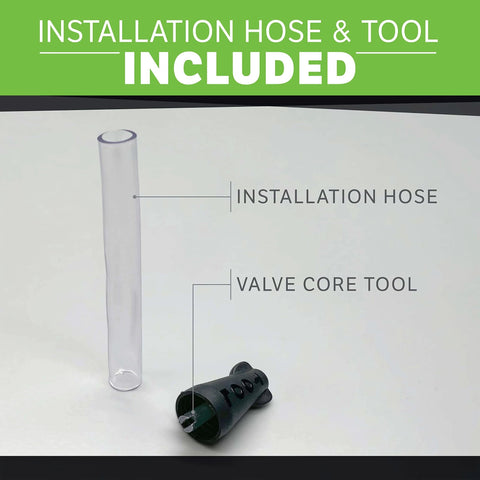 Clear installation hose and black valve core tool for Slime 10193 Tire and Tube Sealant Puncture Repair, 16oz included