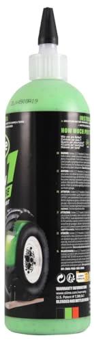 Side view of Slime 10193 Tire and Tube Sealant Puncture Repair Sealant, 2-in-1, Premium, Suitable for Non-Highway Tires, 16oz Bottle