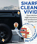 Two Pack Slot Machine Stickers With Dope Casino Theme And Winning Slot Game Vibe, 5 Inch Longest Side, Peel And Stick To Any Smooth Flat Surface, UV Protected And Fade Resistant For Indoor Or Outdoor Use, Made In USA displayed on car window