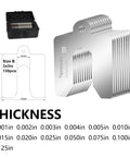 130-Piece 3-Inch By 3-Inch Slotted Stainless Steel Shim Set With Durable Storage Box, 13 Precise Thicknesses Image