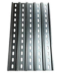 Slotted Zinc Plated Steel DIN Rail Mounting Rail RoHS Compliant 35mm Wide by 7.5mm High Pack Of Five for installations