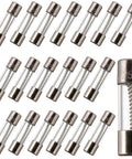 5A 250V Slow Blow Glass Fuses, 5x20mm Time-Delay Fuses In Glass Tube, Pack Of 20, 0.2 X 0.78 Inch, for electronics