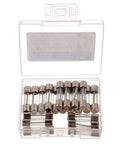 Box of 5A 250V Slow Blow Glass Fuses, 5x20mm Time-Delay Fuses In Glass Tube, Pack Of 20, 0.2 X 0.78 Inch, High Quality Replacement For Electronics And DIY Projects.