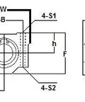 Technical diagram of SMA40GUU NB 40mm Slide Bush Bushings Motion Linear Bearing with detailed measurements and specifications.