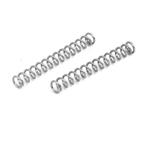 304 Stainless Steel Compression Spring, 2mm Outer Diameter, 0.3mm Wire, 15mm Free Length, Silver Tone, Pack Of 10, Durable Tiny Coil Springs