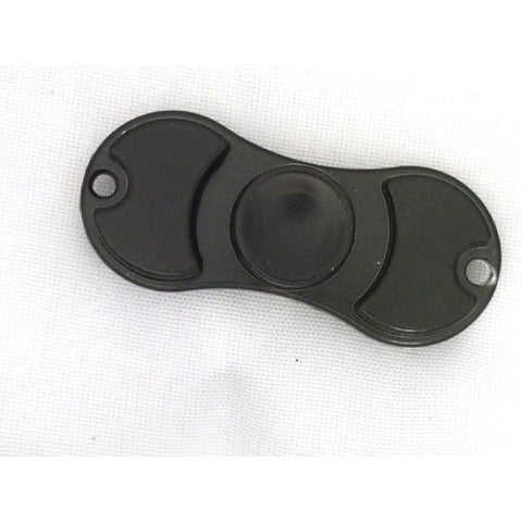Small Black Aluminum Dual Fidget Hand Spinner Toy 42Q - VXB Ball Bearings