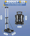 ✝️ Small Folding Hand Truck Dolly with 2 Wheels, Foldable Luggage Cart in compact storage view, ideal for travel.