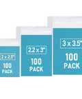 300 PCS Small Plastic Bags Set In 3 Sizes 2x2.5in, 2.2x3in, 3x3.5in Resealable Clear Poly Bags For Beads Jewelry Pills
