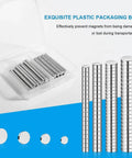 400 Piece Small Magnets In Four Sizes 6x2mm 5x2mm 4x2mm 3x2mm Ideal For Fridge Office Diy Crafts And Classroom Demos in packaging
