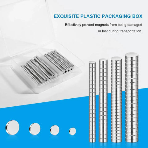 400 Piece Small Magnets In Four Sizes 6x2mm 5x2mm 4x2mm 3x2mm Ideal For Fridge Office Diy Crafts And Classroom Demos in packaging