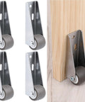 4 Piece Set Small 1 Inch Side Mount Caster Wheels For Furniture And Doors Low Profile Gate Casters Replacement For Chairs Drawers Bookcases